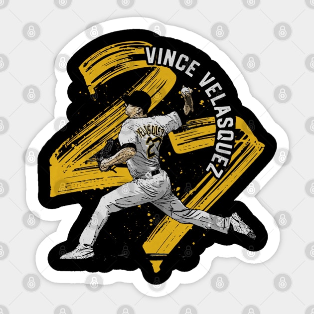 Vince Velasquez Pittsburgh Brush Sticker by Jesse Gorrell